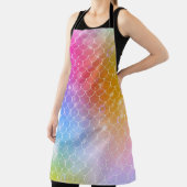 Tablier Princesse mermaid avec patte d'écailles arc-en-cie (Insitu)