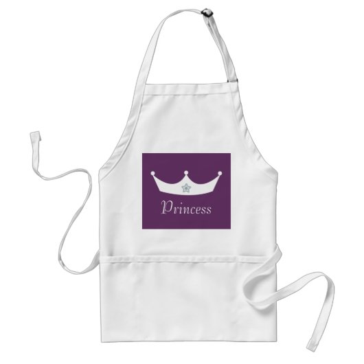 Tablier Princesse pourpre et blanche assez personnalisable (Devant)