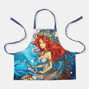 Tablier Princesse Sirène Steampunk Pour Enfants Cuisiniers