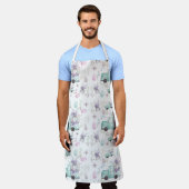 Tablier Printemps Pâques Main éléments peints (Porté)