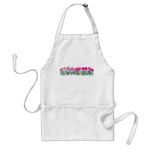 TABLIER PRINTEMPS ROSE TULIPS APRON