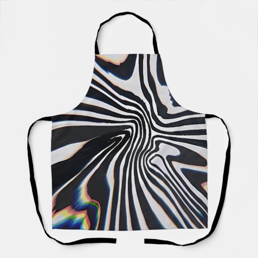 Tablier Prisme de lignes déformées Glitch (Recto)