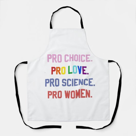 Tablier Pro-Choice Pro-Life Pro-Science Pro-Femmes (Recto)