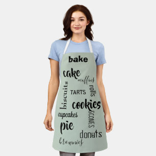 Tablier Produits cuits Mots Cuisine verte Apron