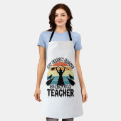 Tablier Prof de sorcière drôle Balai cassé Design Hallowee (Porté)