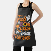 Tablier Prof enseignant de 4e année Halloween Fab-BOO-Lous (Insitu)