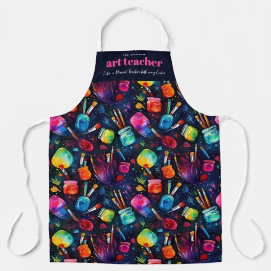 Tablier Professeur d'art | Comme un monogramme d'enseignan (Recto)