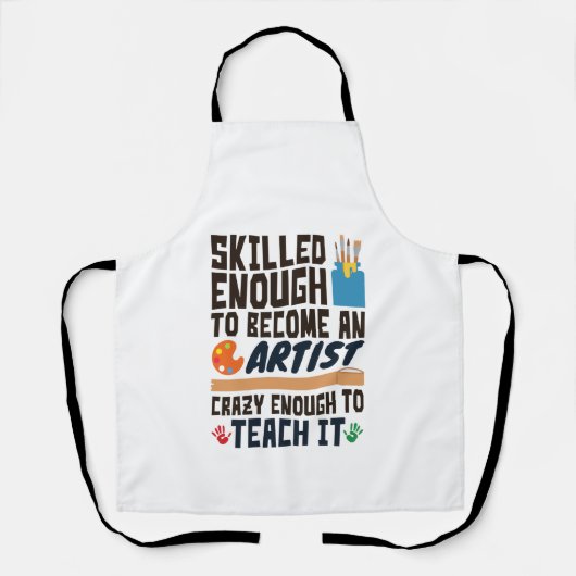 Tablier Professeur d'art drôle habile fou (Recto)