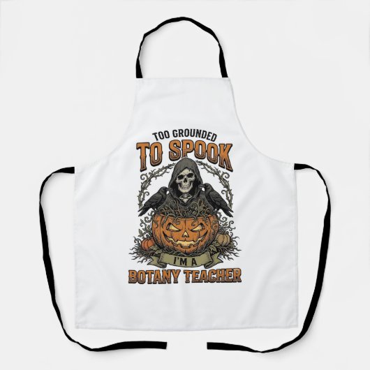 Tablier Professeur de botanique Halloween Gravure vintage  (Recto)