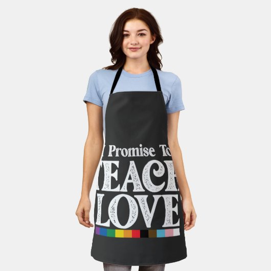 Tablier Professeur De Fierté LGBT Je Promets D'Enseigner L (Porté)
