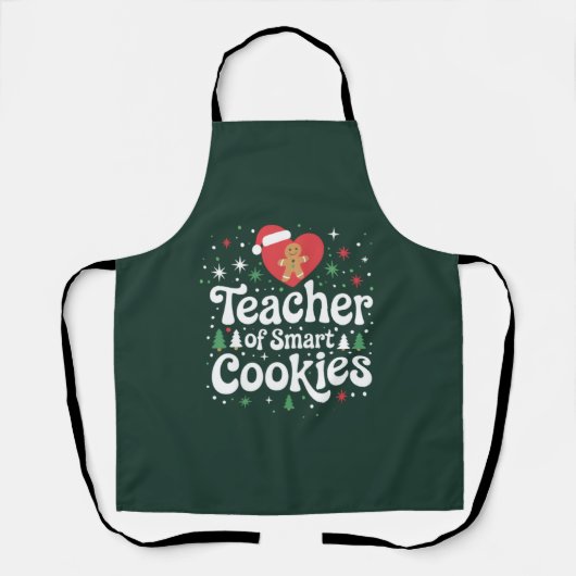 Tablier Professeur de Noël de cookies intelligents (Recto)