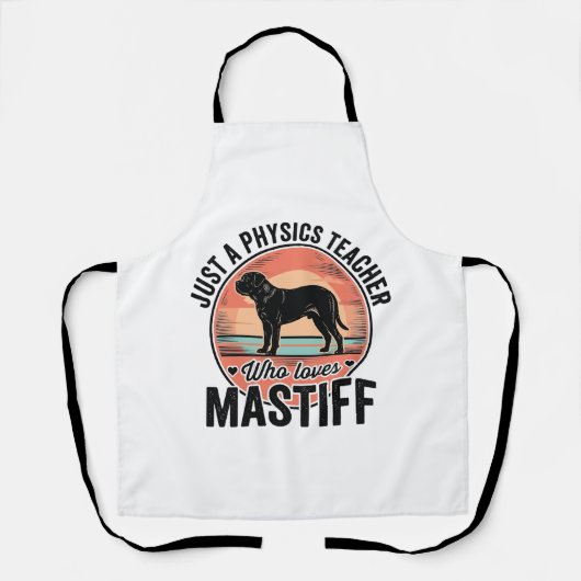 Tablier Professeur de physique aime Maillot de chien vinta (Recto)