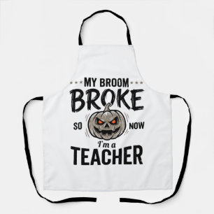 Tablier Professeur Halloween Balai Cassa Bouleau Vintage D