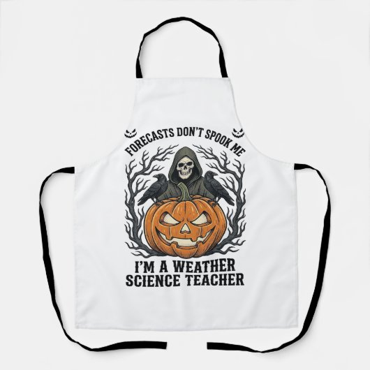 Tablier Professeur Météo Halloween Épouvantable Faucheur C (Recto)