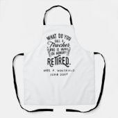 Tablier Professeur retraité Chef de l'école Retraite sur m (Recto)