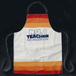 Tablier Professeur rétro moderne bleu rouge élégant sac fo<br><div class="desc">Professeur rétro moderne bleu,  rouge,  orange et jaune design 80's vintage homme homme enseignant cadeau amusant.</div>