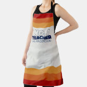 Tablier Professeur rétro moderne bleu rouge élégant sac fo (Insitu)