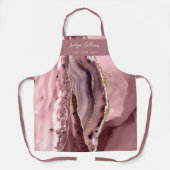 tablier professionnel de beauté agate rose poussié (Recto)