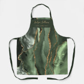 Tablier professionnel de beauté agate vert Sage (Recto)