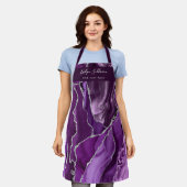 tablier professionnel de beauté agile violet (Porté)