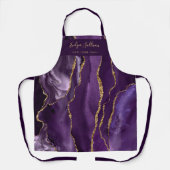 tablier professionnel de beauté agile violet (Recto)