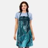 tablier professionnel de beauté d'agate turquoise (Porté)