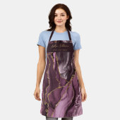 Tablier professionnel de beauté de mauve foncé (Porté)