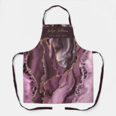 Tablier professionnel de beauté de mauve foncé (Recto)