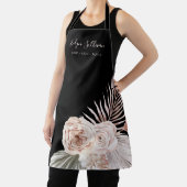 Tablier professionnel de beauté noir rose Boho (Insitu)