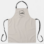 Tablier Professionnel Moderne Logo d'entreprise Beige Empl (Recto)