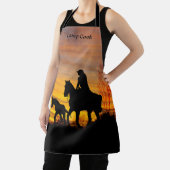 Tablier Promenade à cheval Sunset Cowgirl Apron (Insitu)