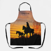 Tablier Promenade à cheval Sunset Cowgirl Apron (Recto)