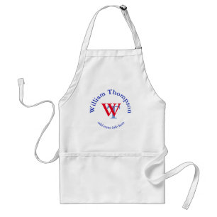 Tablier promote yourself   logo   monogram red/blue