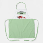 Tablier Promoted to grandma ladybugs green (Recto)