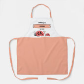 Tablier Promoted to grandma ladybugs peach (Recto)