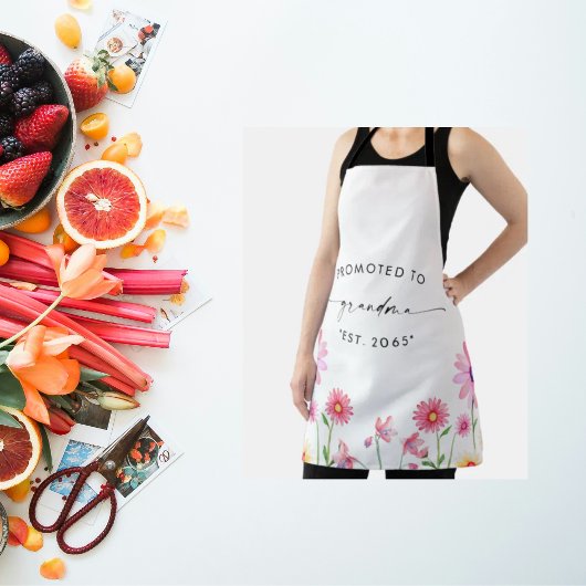 Tablier Promu à la Faire-part de grossesse de grand-mère