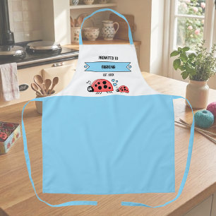 Tablier Promu grand-mère coccinelles bleues
