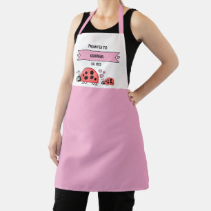 Tablier Promue grand-mère coccinelles roses