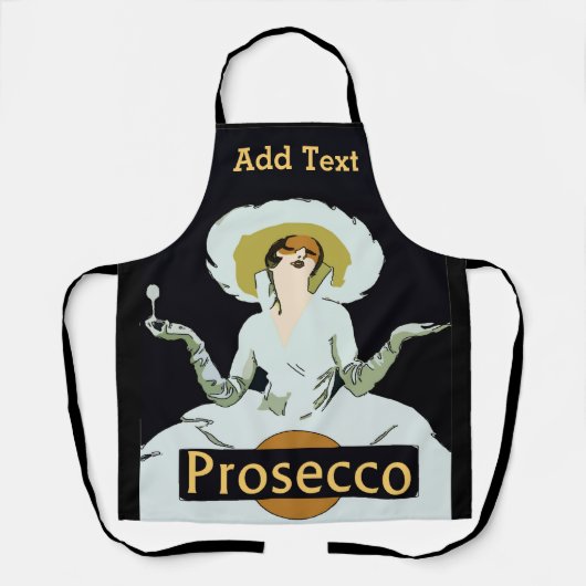 Tablier Prosecco Wine Design ajouter du texte, Apron (Recto)