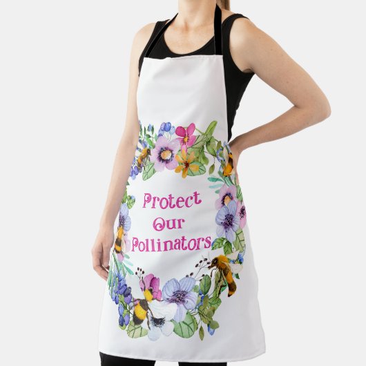 Tablier Protéger nos pollinisateurs Fleurs d'abeilles (Insitu)