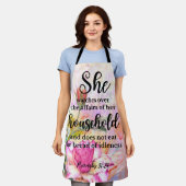 Tablier Proverbes 31:27 Écriture de la fête des mères (Porté)