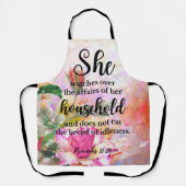 Tablier Proverbes 31:27 Écriture de la fête des mères (Recto)