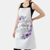 Tablier Psaume 23:6 Inspirationnel Bible Verse Floral Viol (Insitu)