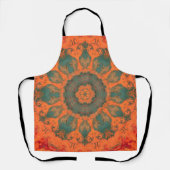 Tablier Psychédélic Hippie Teal Orange and Red (Recto)