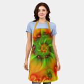 Tablier Psychédélique colorée moderne art Abstrait fractal (Porté)