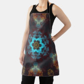 Tablier Psychédélique Hippie Fleur Bleu Rouge et Jaune (Insitu)