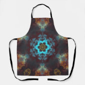 Tablier Psychédélique Hippie Fleur Bleu Rouge et Jaune (Recto)