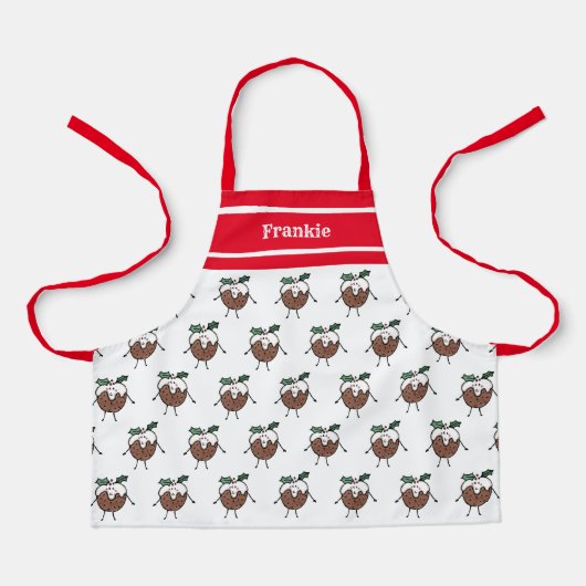 Tablier Pudding de Noël personnalisé (Recto)