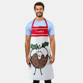 Tablier Pudding de Noël personnalisé (Porté)