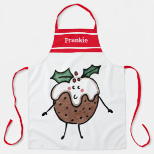 Tablier Pudding de Noël personnalisé